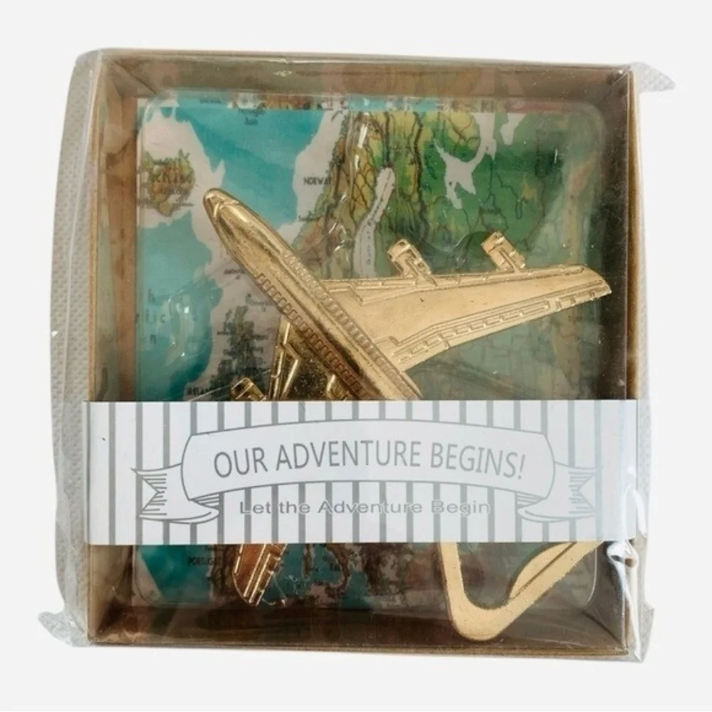 Gold Airplane Bottle Opener 3.5